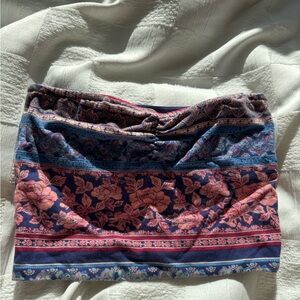 Forever 21 Summer Patterned Strapless Top Y2K vibes, 2000s